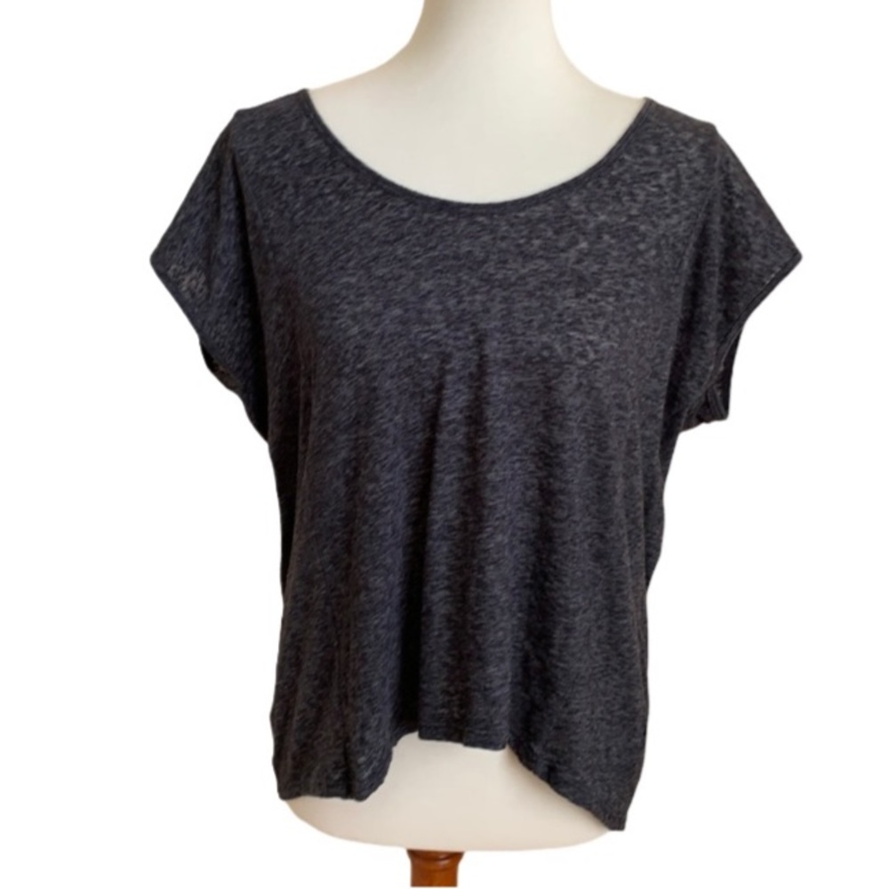 American Eagle Outfitters Gray Scoop Neck Top